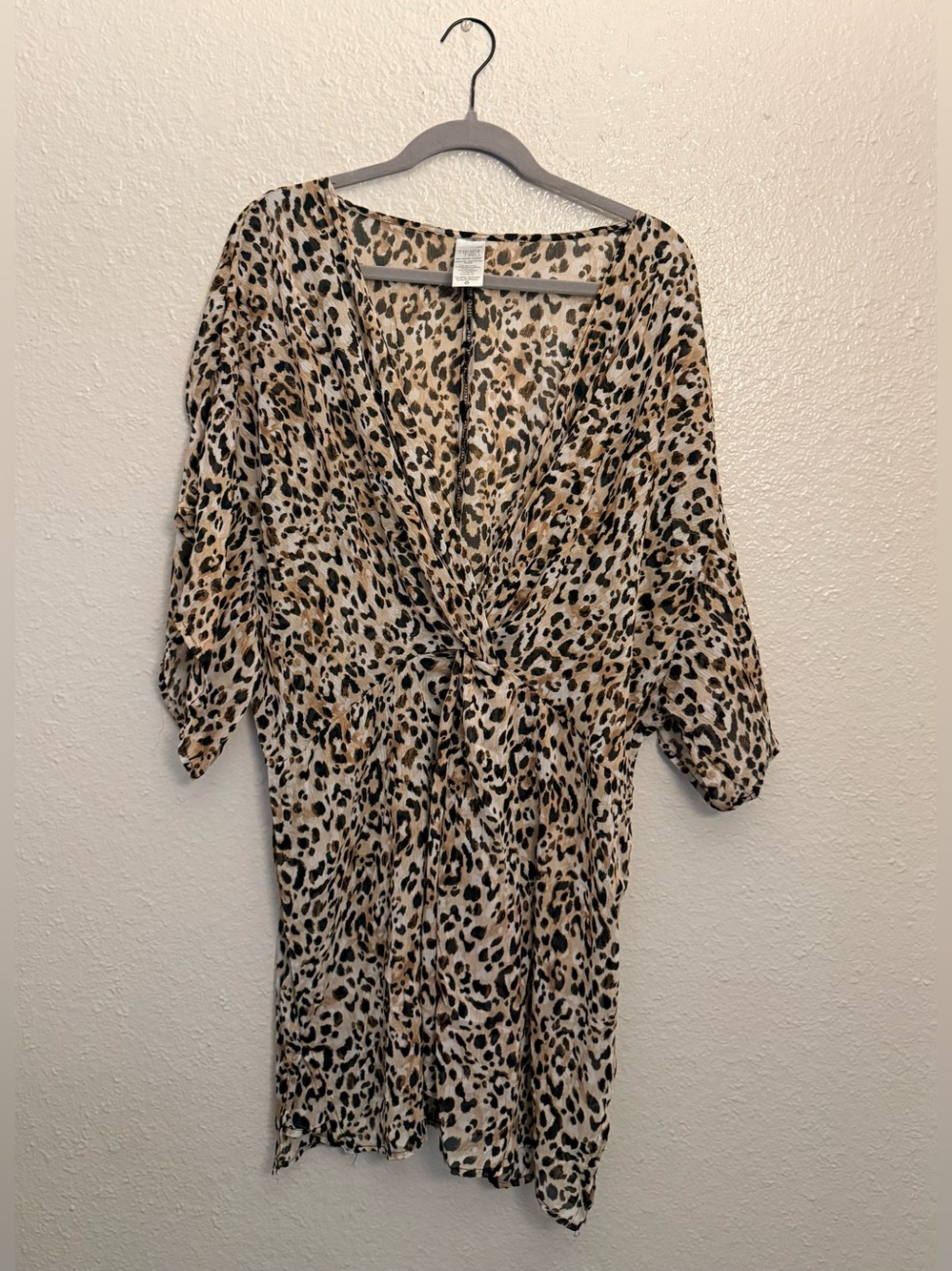 Leopard Print V-Neck Top